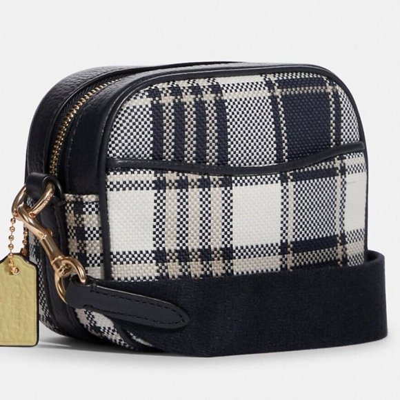 COACH Mini Dempsey Camera Bag with Garden Plaid and Coach Patch C8681 - Picture 5 of 8
